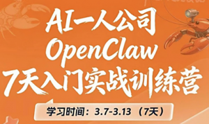 OpenClaw 7天入门实战训练营(更新)-天韵资源网