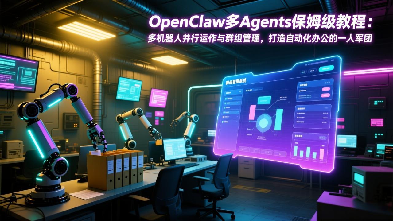 OpenClaw多Agents保姆级教程：多机器人并行运作与群组管理，打造自动化办公的一人军团-天韵资源网