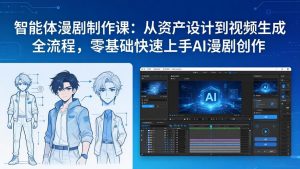智能体漫剧制作课：从资产设计到视频生成全流程，零基础快速上手AI漫剧创作-天韵资源网