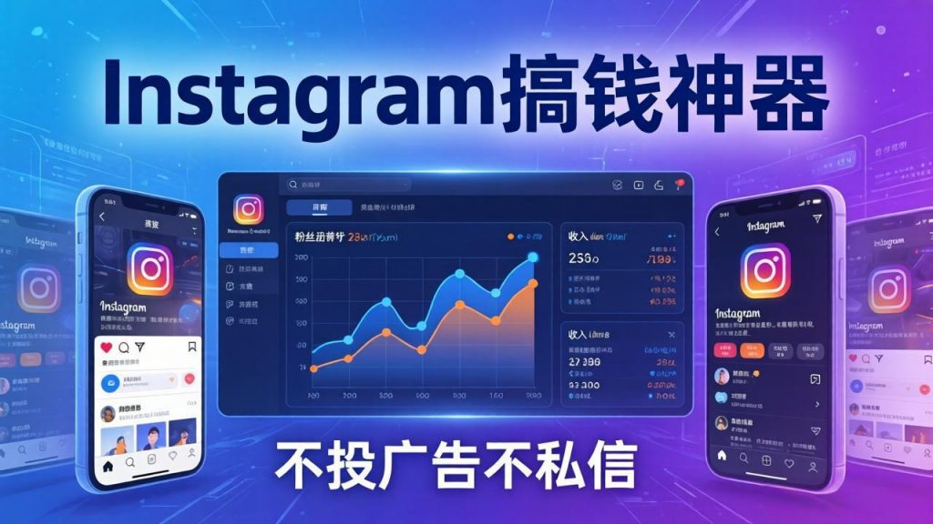 Instagram搞钱神器：月涨6万粉+月入5万刀，不投广告不私信，靠算法+低价产品-天韵资源网