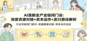 AI漫剧全产业链闭门会：深度资源对接+资本运作+发行路径解析-天韵资源网