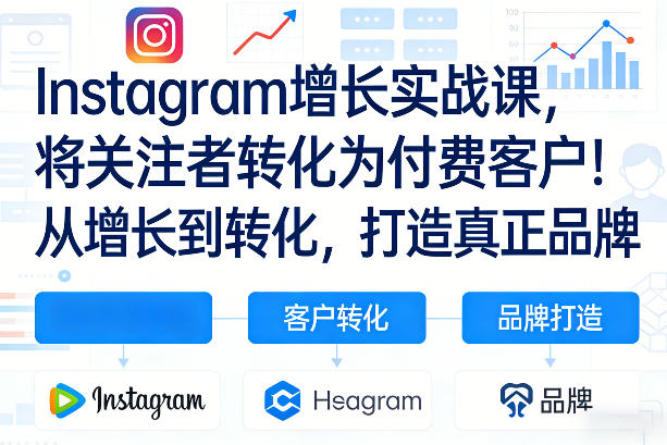 Instagram增长实战课，将关注者转化为付费客户！从增长到转化，打造真正品牌(双语字幕)-天韵资源网