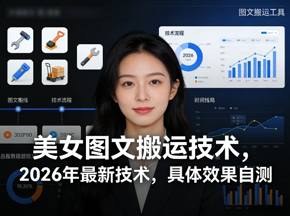 美女图文搬运技术，2026年最新技术，具体效果自测-天韵资源网
