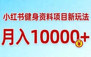 小红书健身资料项目最新玩法，月入10000＋，收益潜力可以无限放大-天韵资源网
