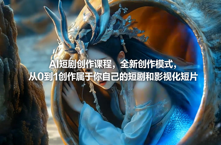 AI短剧创作课程，全新创作模式，从0到1创作属于你自己的短剧和影视化短片-天韵资源网