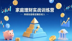 家庭理财实战训练营：从0到1建体系，三阶进阶层层递进，助你持续创造稳定睡后收入-天韵资源网