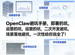 OpenClaw小龙虾避坑手册，部署的坑，运营的坑，二次开发避坑，场景落地避坑，一次性给你说全了！-天韵资源网