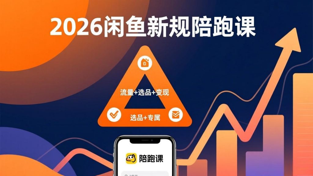 2026闲鱼高阶陪跑课全新上线，带你吃透新规玩转选品流量，从零搭建稳定变现盈利体系-天韵资源网