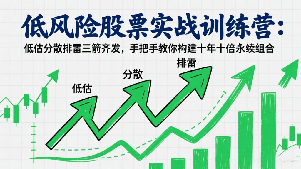 低风险股票实战训练营:低估分散排雷三箭齐发,手把手教你构建十年十倍永续组合-天韵资源网