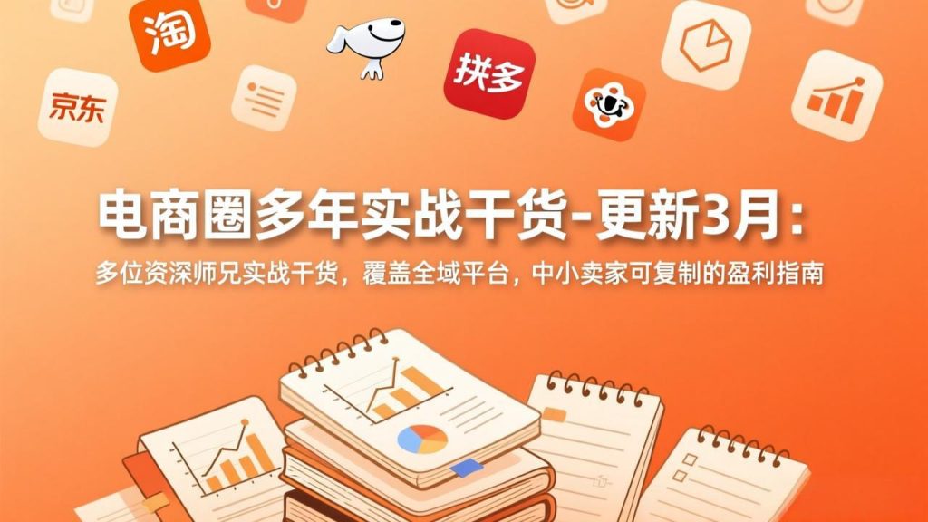 电商圈多年实战干货-更新3月：多位资深师兄实战干货，覆盖全域平台，中小卖家可复制的盈利指南-天韵资源网