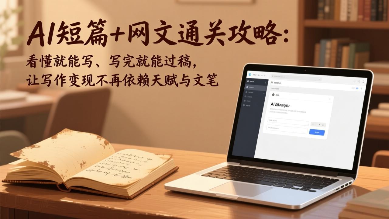 AI短篇+网文通关攻略：看懂就能写、写完就能过稿，让写作变现不再依赖天赋与文笔-天韵资源网