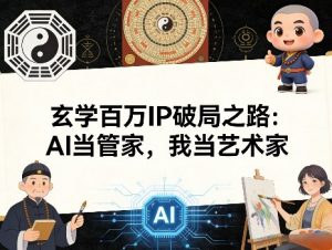 玄学百万IP破局之路：AI当管家，我当艺术家-天韵资源网