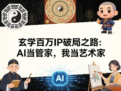 玄学百万IP破局之路：AI当管家，我当艺术家-天韵资源网