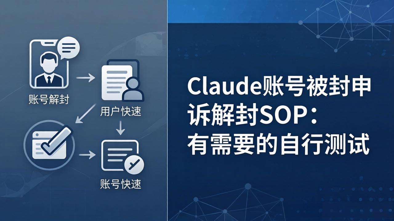 Claude账号被封申诉解封SOP：有需要的自行测试-天韵资源网