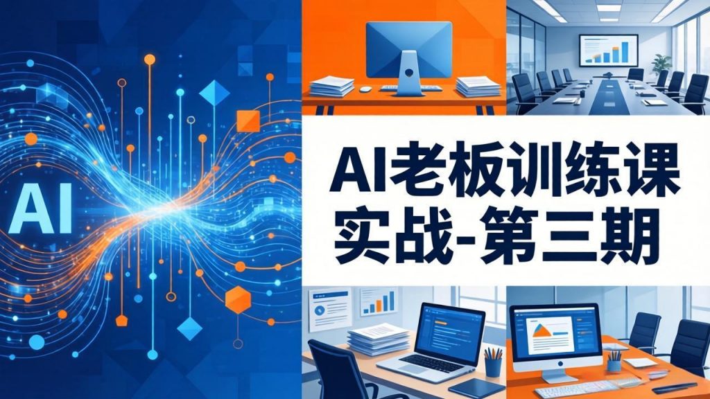 AI老板训练课实战-第三期：AI+内容应用落地教学，从0到1打通AI变现完整路径-天韵资源网