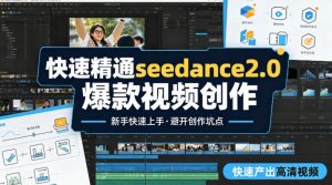 快速精通seedance2.0爆款视频创作，快速产出高清视频，避开大量创作坑点，新手也能快速上手-天韵资源网