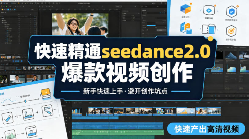 快速精通seedance2.0爆款视频创作，快速产出高清视频，避开大量创作坑点，新手也能快速上手-天韵资源网