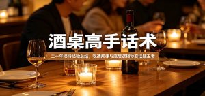酒桌高手话术：二十年接待经验总结，吃透规律与底层逻辑秒变话题王者-天韵资源网