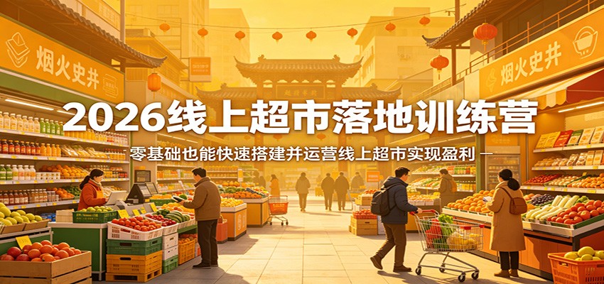 图片[1]-2026线上超市落地训练营，零基础也能快速搭建并运营线上超市实现盈利-天韵资源网