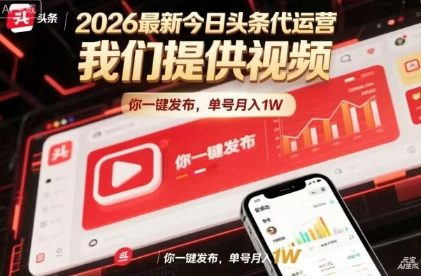 今日头条躺賺模式,你9我1,操作简单,一键发布,单机日入数百,长期合作【揭秘】-天韵资源网