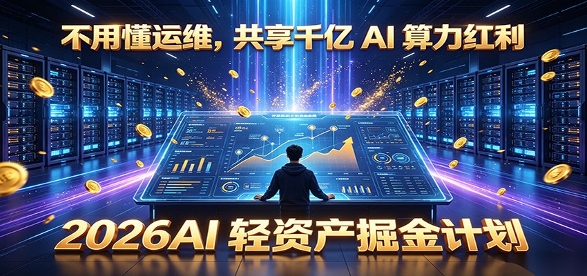 不用懂运维，共享千亿 AI 算力红利，2026AI 轻资产掘金计划-天韵资源网