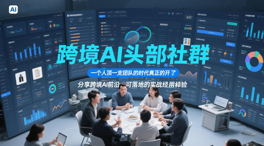 跨境AI头部社群，一个人顶一支团队的时代真正的开始了，分享跨境AI前沿，可落地的实战经验(更新6月29日)-天韵资源网