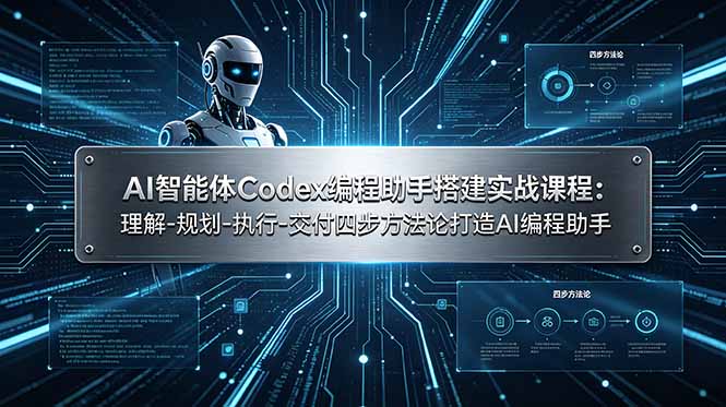 AI智能体Codex编程助手搭建实战课程：理解-规划-执行-交付四步方法论打造AI编程助手-天韵资源网
