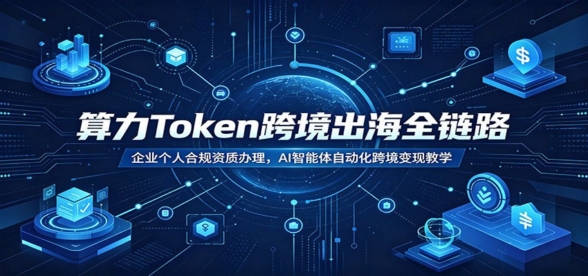 算力Token跨境出海全链路：企业个人合规资质办理，AI智能体自动化跨境变现教学-天韵资源网