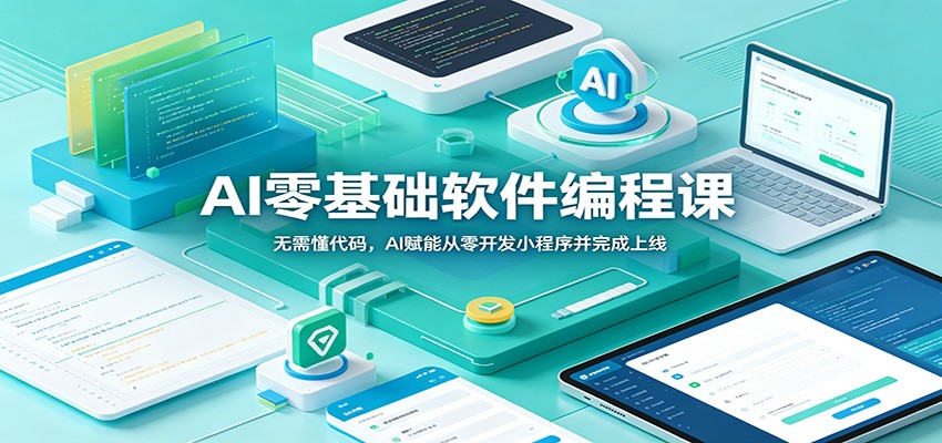 AI零基础软件编程课：无需懂代码，AI赋能从零开发小程序并完成上线-天韵资源网