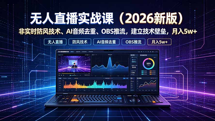 无人直播实战课(更新7月-天韵资源网