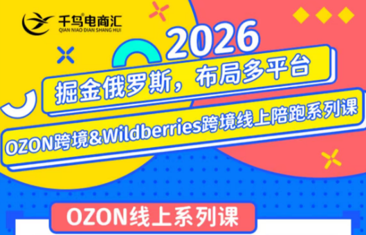 千鸟跨境·26年OZON&wildberries跨境店线上陪跑训练营(更新)-天韵资源网