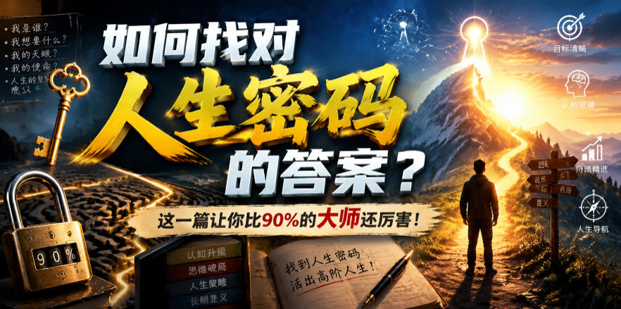付费文章：如何找对人生密码的答案？这一篇让你比90%的大师还厉害！-天韵资源网