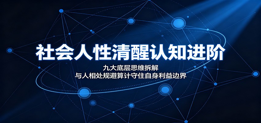 社会人性清醒认知进阶：九大底层思维拆解，与人相处规避算计守住自身利益边界-天韵资源网