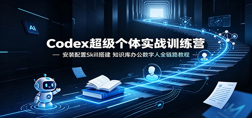 Codex超级个体实战训练营：安装配置Skill搭建，知识库办公数字人全链路教程-天韵资源网