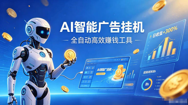AI智能广告挂G，在家自动賺收益，全程无需人工操作、不用直播、不用拉人【揭秘】-天韵资源网