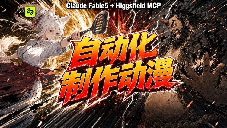 AI自动化动漫制作!Claude Fable 5接入Higgsfield MCP,直接生成完整创意内容-天韵资源网