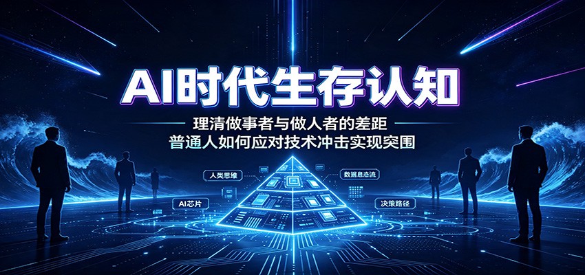 AI时代生存认知：理清做事者与做人者的差距，普通人如何应对技术冲击实现突围-天韵资源网