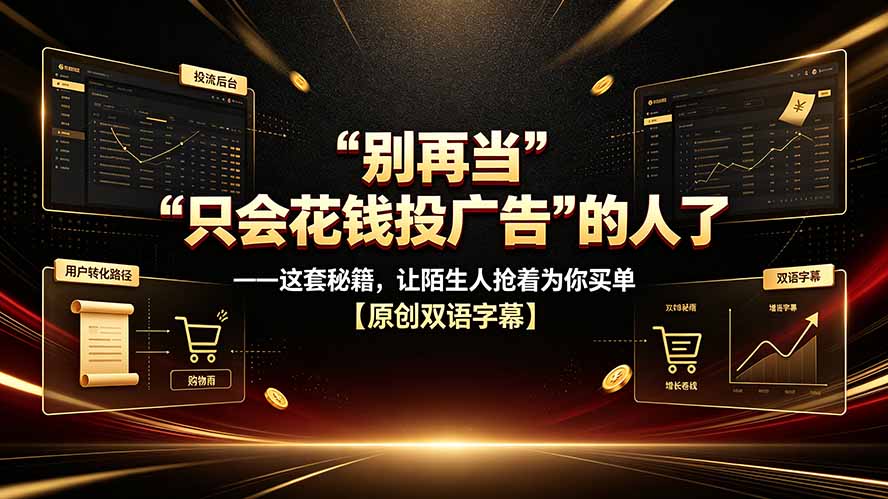 别再当“只会花钱投广告”的人了——这套秘籍，让陌生人抢着为你买单【原创双语字幕】-天韵资源网