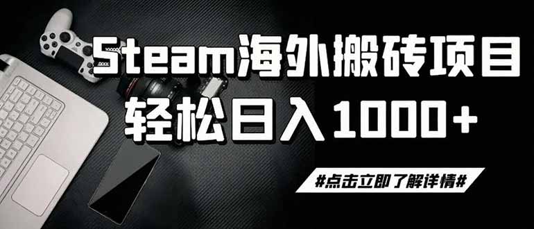 steam搬砖，一周只需1-2小时，轻松月入过万，上不封顶-天韵资源网