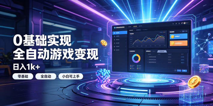 0基础实现全自动游戏变现，日入1k+，小白直接上手搞钱！【揭秘】-天韵资源网