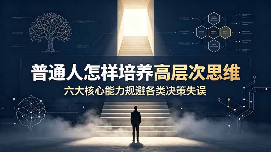 付费文章：普通人怎样培养高层次思维，六大核心能力规避各类决策失误-天韵资源网