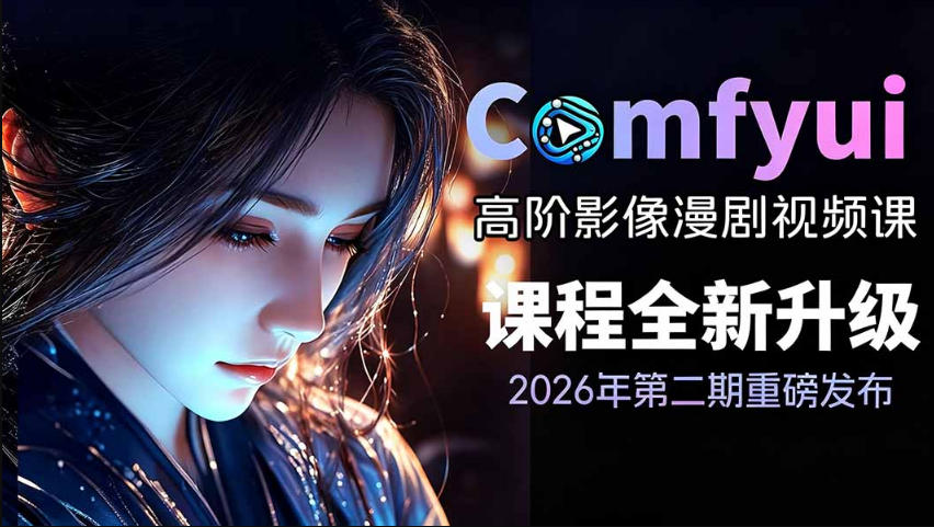 2026新版ComfyUI漫剧动画全流程实战课，0基础入门到进阶全流程动态漫，轻松实现流量变现-天韵资源网