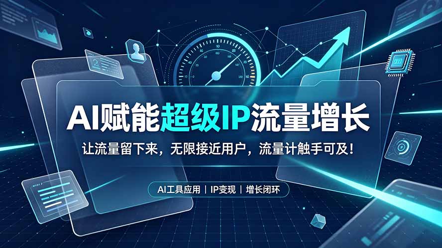 AI赋能超级IP流量增长：让流量留下来，无限接近用户，流量计触手可及！-天韵资源网