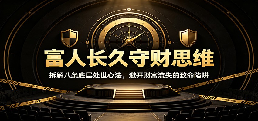富人长久守财思维：拆解八条底层处世心法，避开财富流失的致命陷阱-天韵资源网