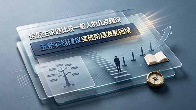 付费文章：给原生家庭比较一般人的几点建议，五条实操建议突破阶层发展困境-天韵资源网