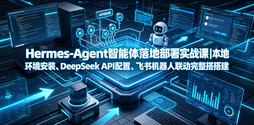 Hermes-Agent智能体落地部署实战课｜本地环境安装、DeepSeek API配置、飞书机器人联动完整搭建教程-天韵资源网
