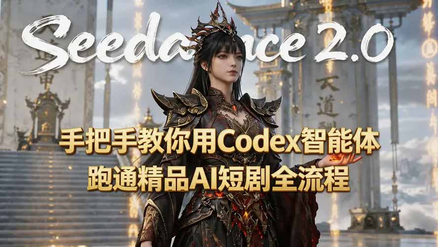 手把手教你用Seedance2.0+Codex智能体跑通精品AI短剧全流程(附3种skill技能-天韵资源网
