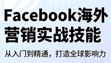 Facebook海外营销实战技能-天韵资源网