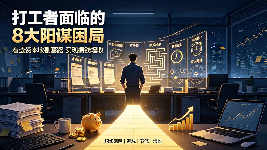 付费文章:打工者面临的8大阳谋困局,看透资本收割套路实现攒钱增收-天韵资源网