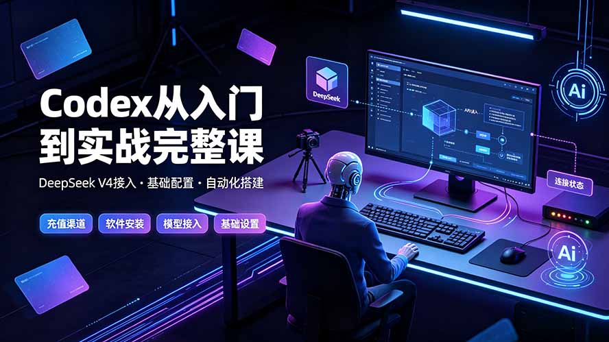 Codex从入门到实战完整课｜充值·安装·接入DeepSeek，记忆·插件·Skill·CLI·MCP全拆解-天韵资源网